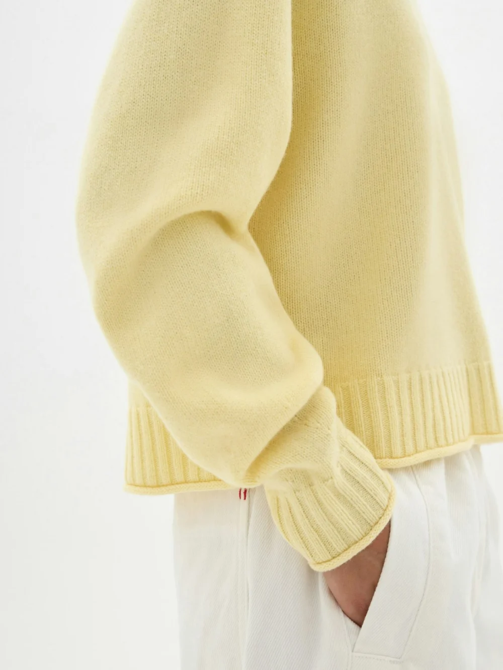 hush Nina Merino Wool Jumper in Butter Lemon, view 2