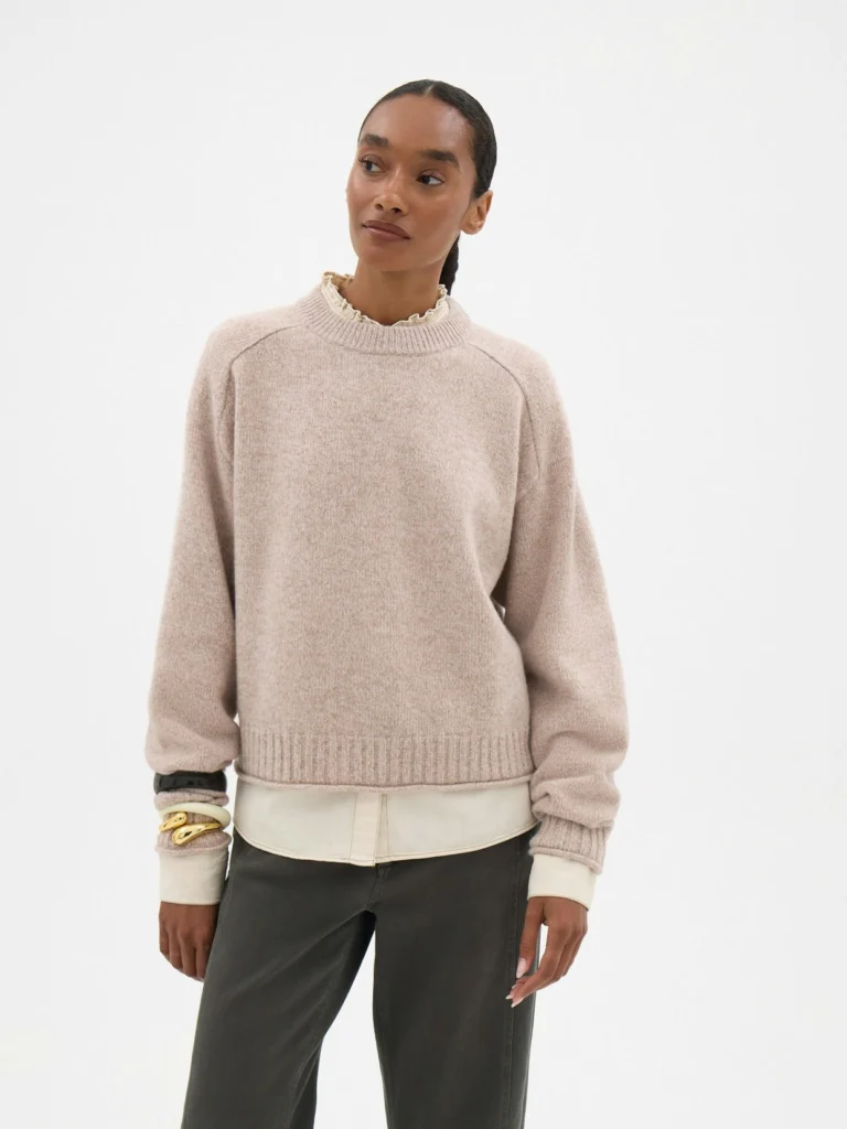 hush Nina Merino Wool Jumper in Oatmeal
