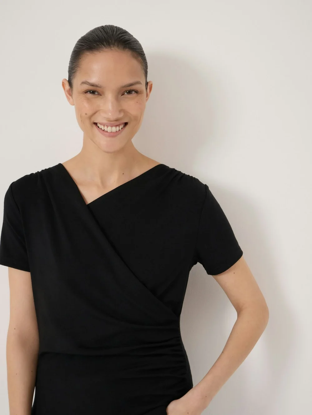 hush Noor V Neck Drapey T-Shirt, view 2