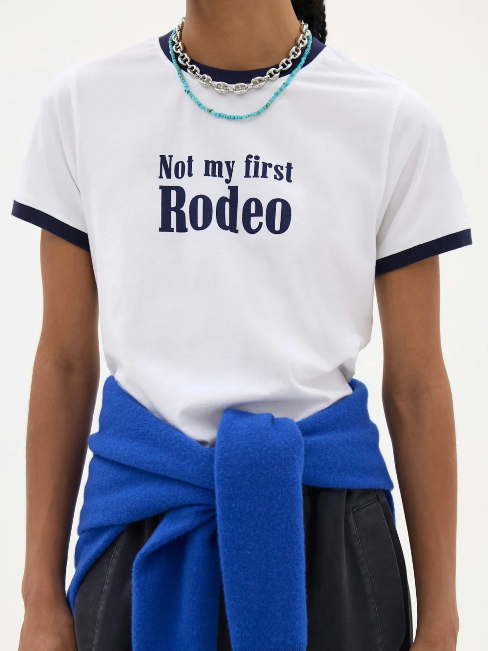 hush Not My First Rodeo Graphic T-Shirt in Off White, view 2