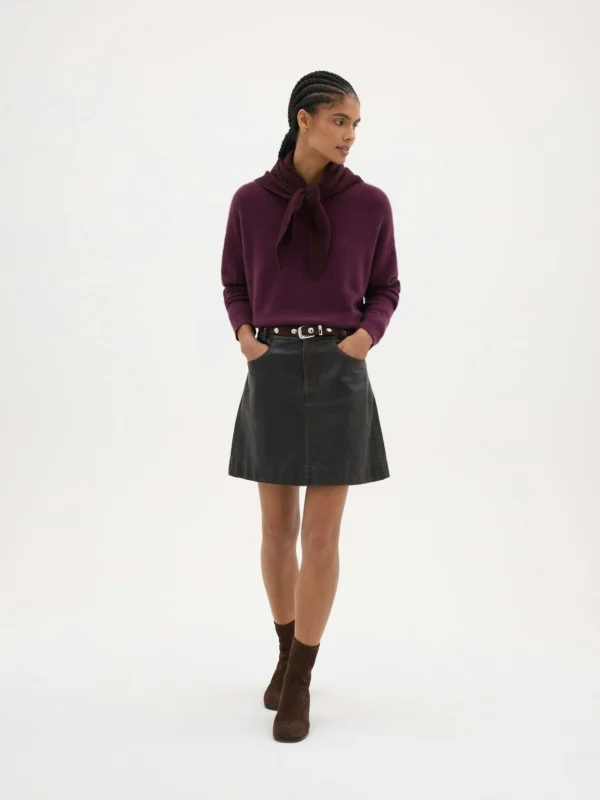 hush Nova Leather Mini Skirt