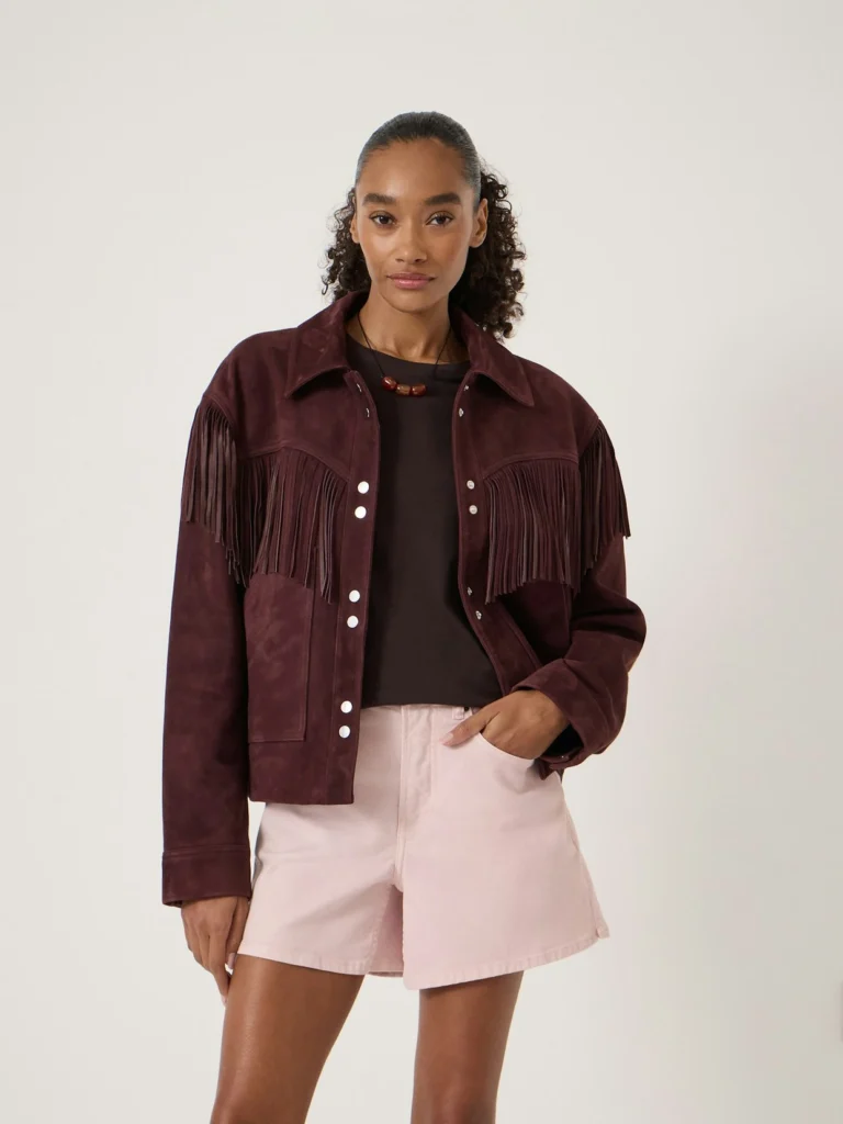 hush Oona Fringe Pure Suede Jacket