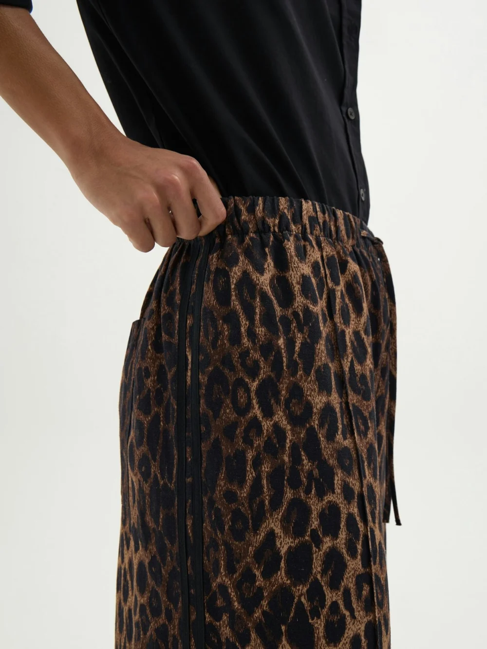hush Petunia Linen Blend Leopard Print Trousers, view 2
