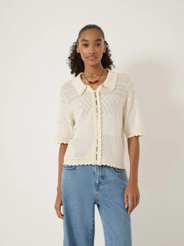 hush Pointelle Cotton Cardigan
