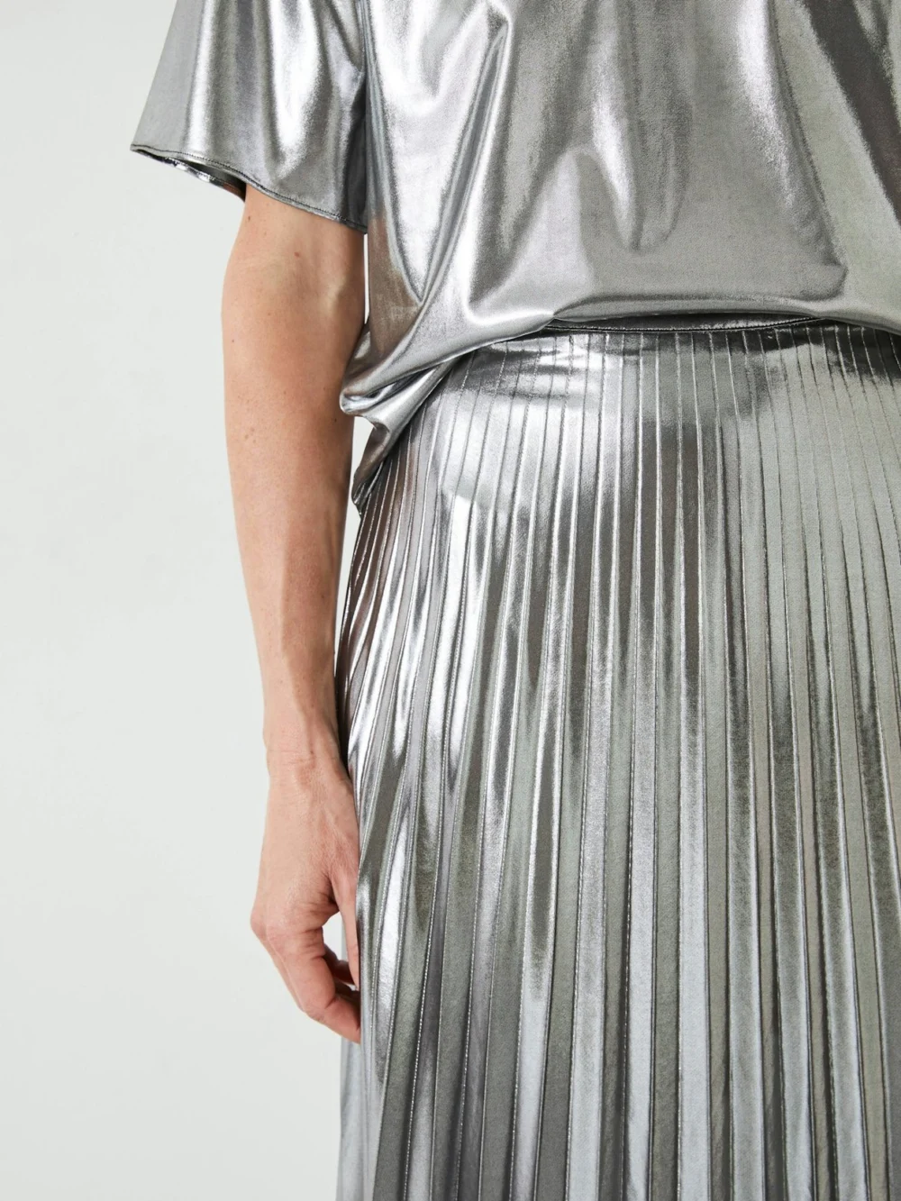 hush Raven Pleated Maxi Skirt, view 2