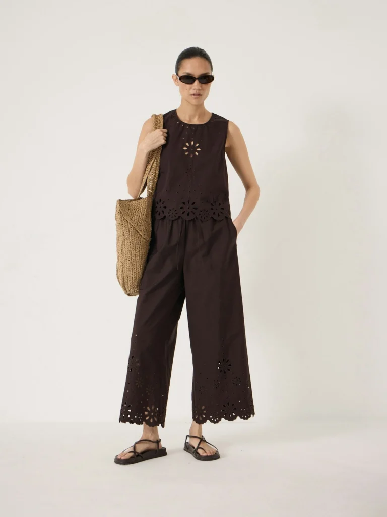 hush Renna Broderie Placement Trousers