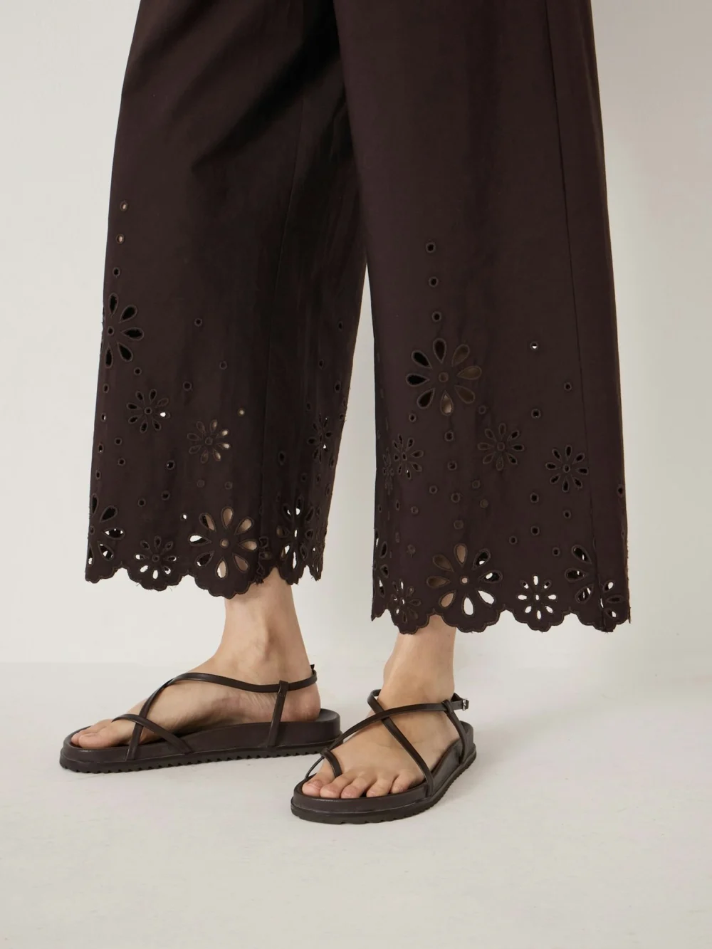 hush Renna Broderie Placement Trousers, view 2