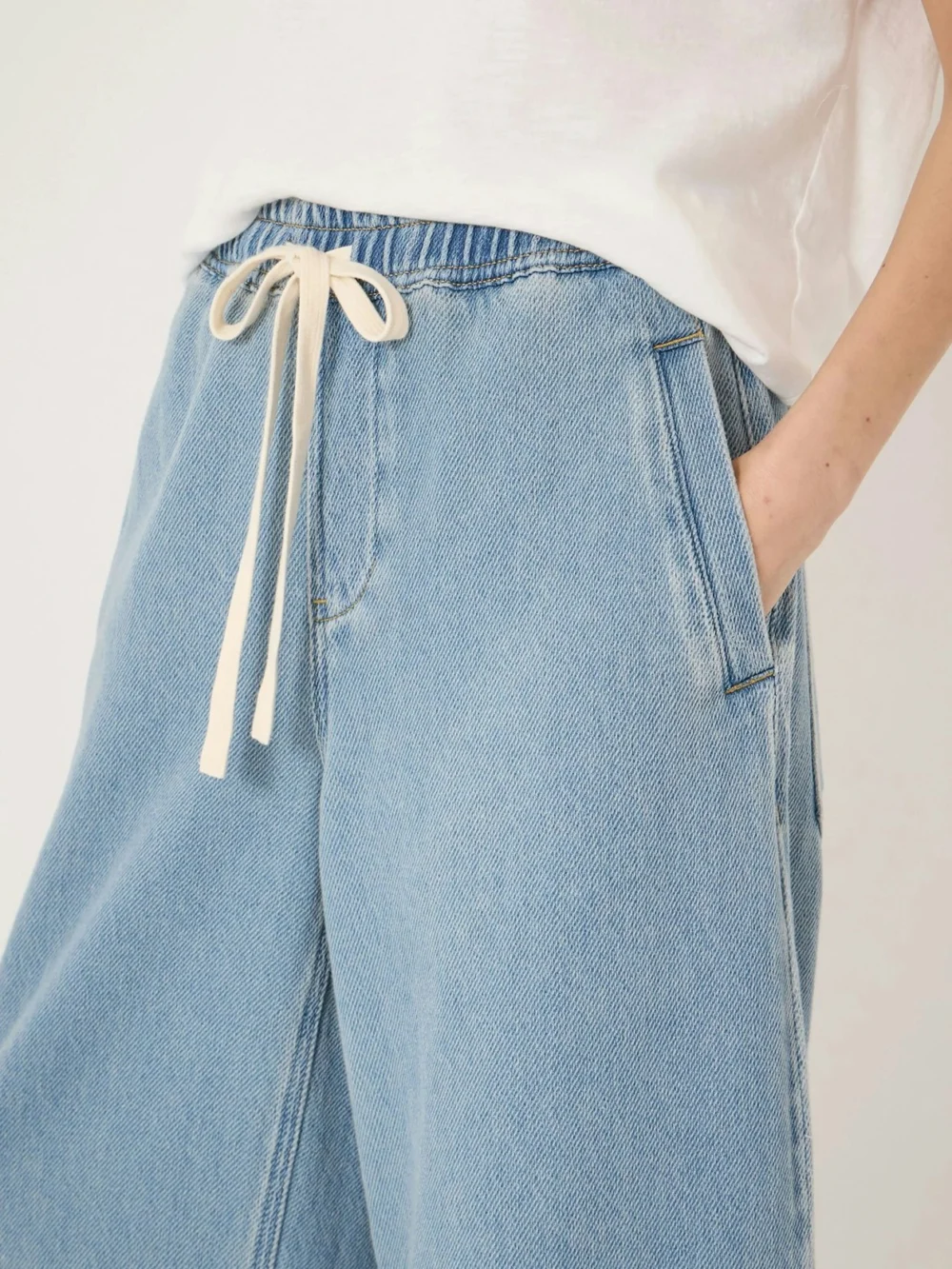 hush Rina Supersoft Barrel Leg Jeans in Authentic Light Wash, view 2