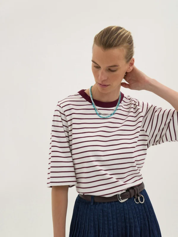 hush Romina Heavyweight Cotton T-Shirt in Smoked Brown