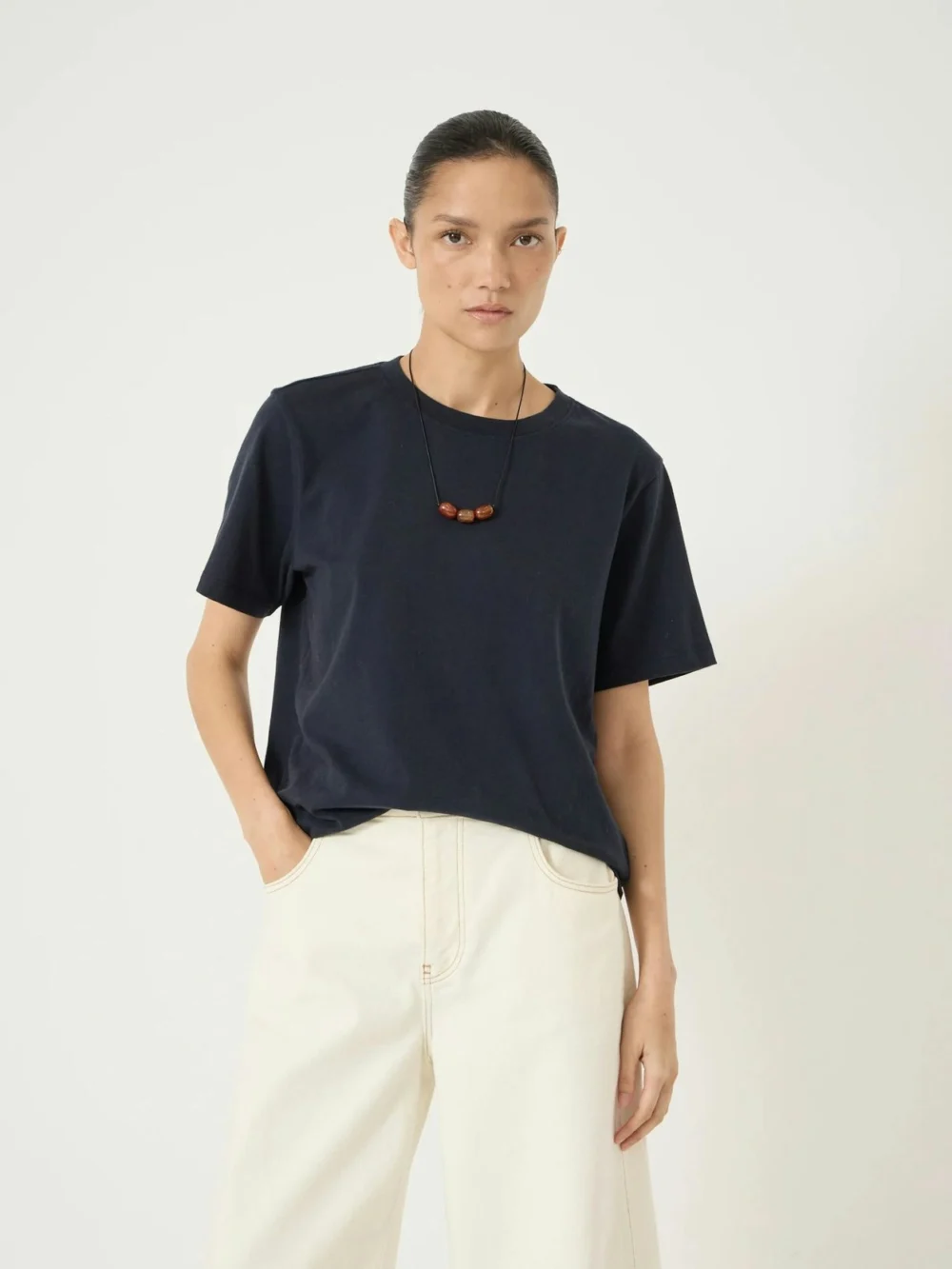 hush Rosie Regular Fit Cotton T-Shirt in Midnight