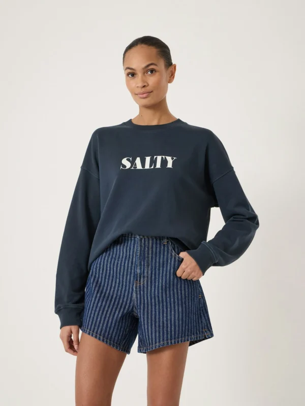hush Salty Graphic Washed Sweatshirt