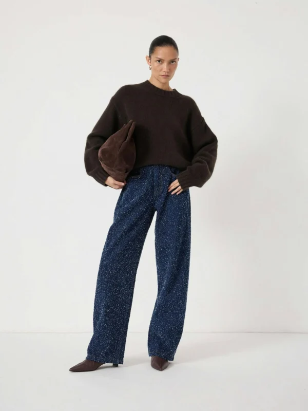 hush Saskia Textured Straight Leg Jeans