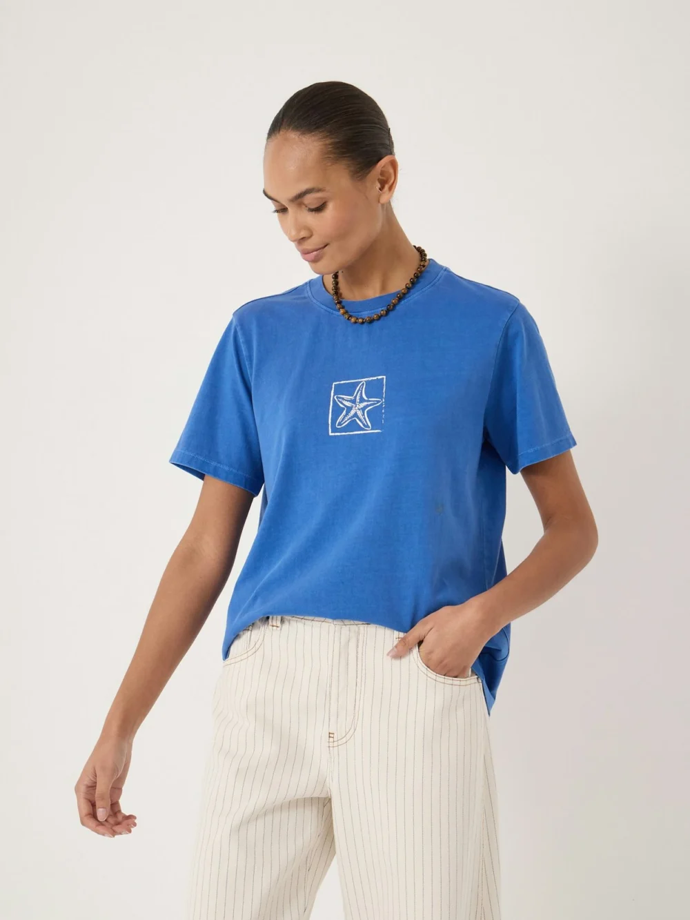 hush Starfish Graphic T-Shirt in bright blue
