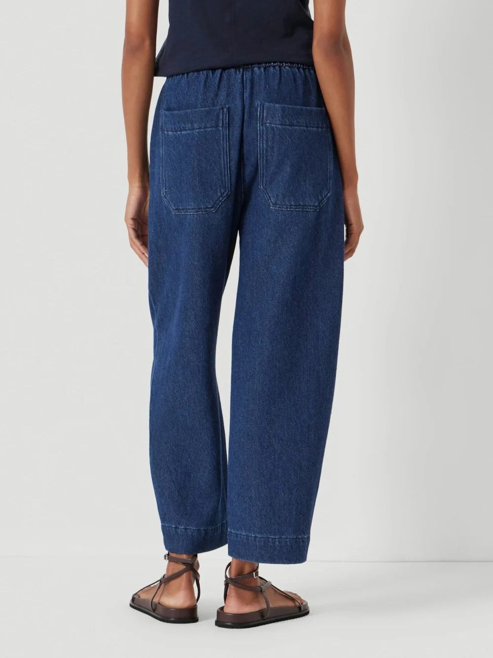 hush Supersoft Denim Barrel Leg Jeans in Indigo Blue, view 2