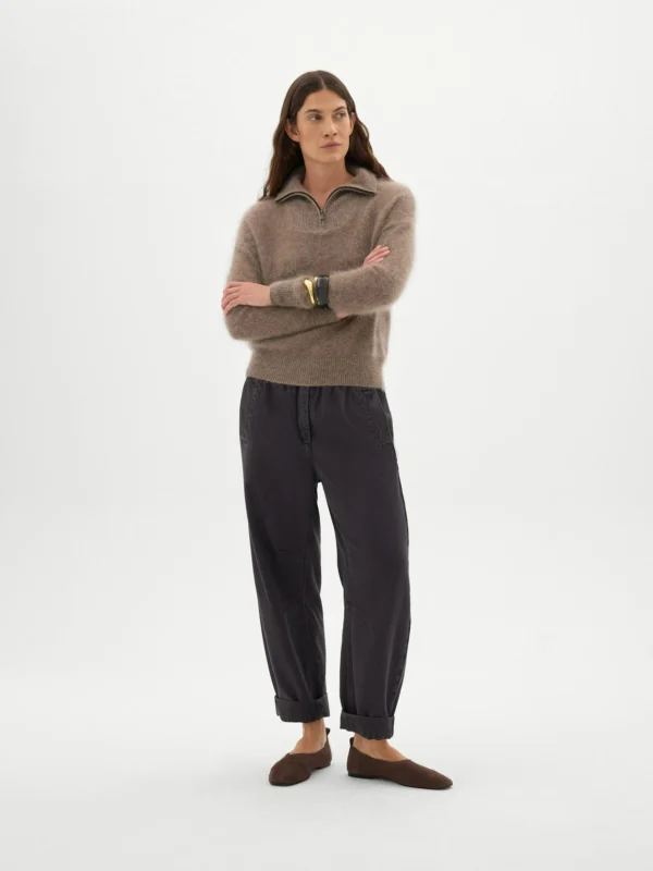 hush Supersoft Denim Barrel Leg Jeans in Washed Black
