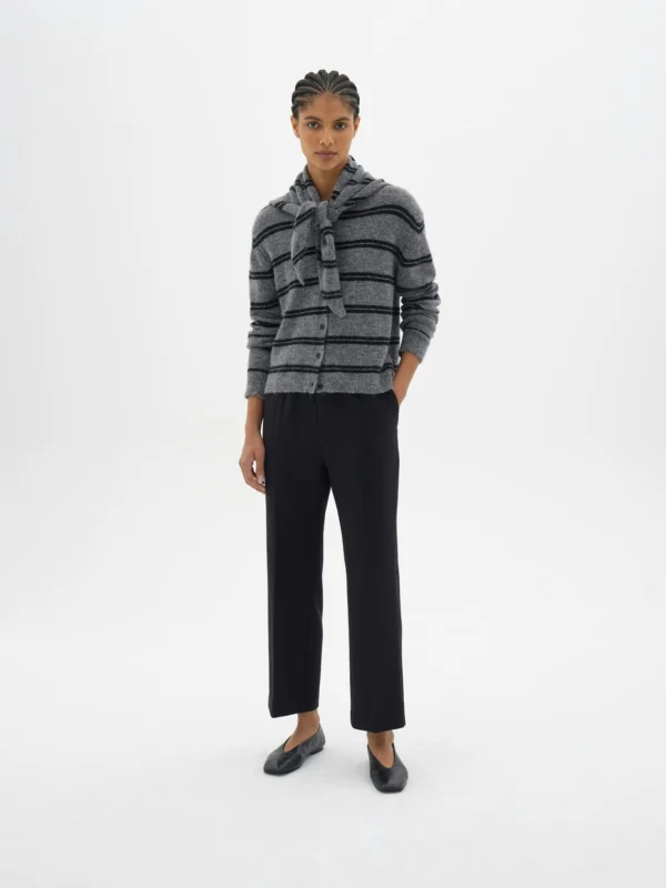 hush Sutton Slim Pull on Trousers in Black