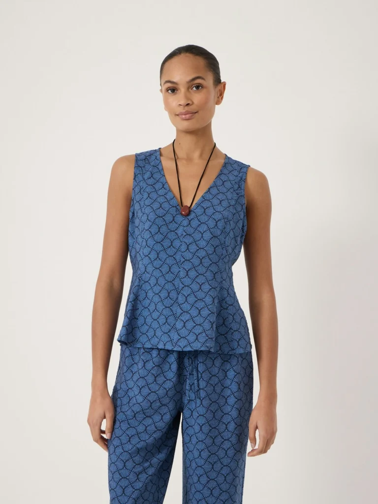 hush Sybil V Neck Godet Top