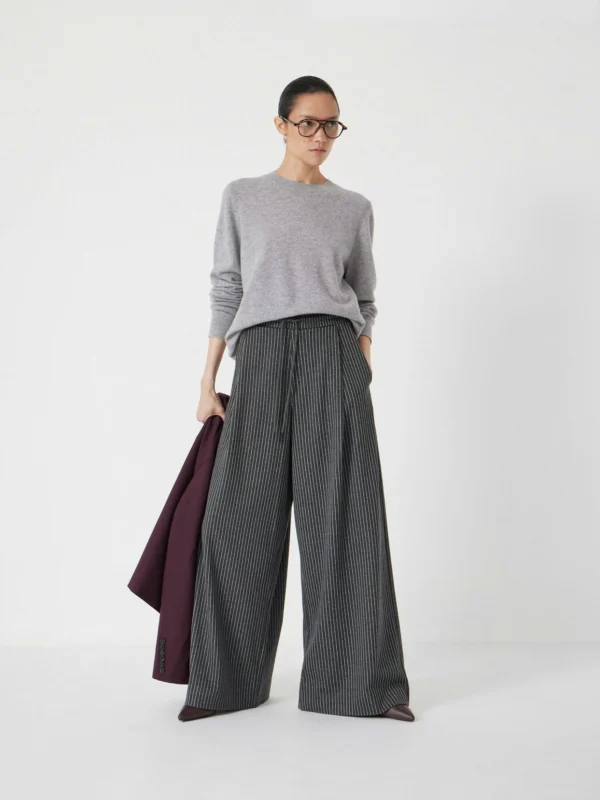 hush Taylor Pinstripe Wide Leg Trousers