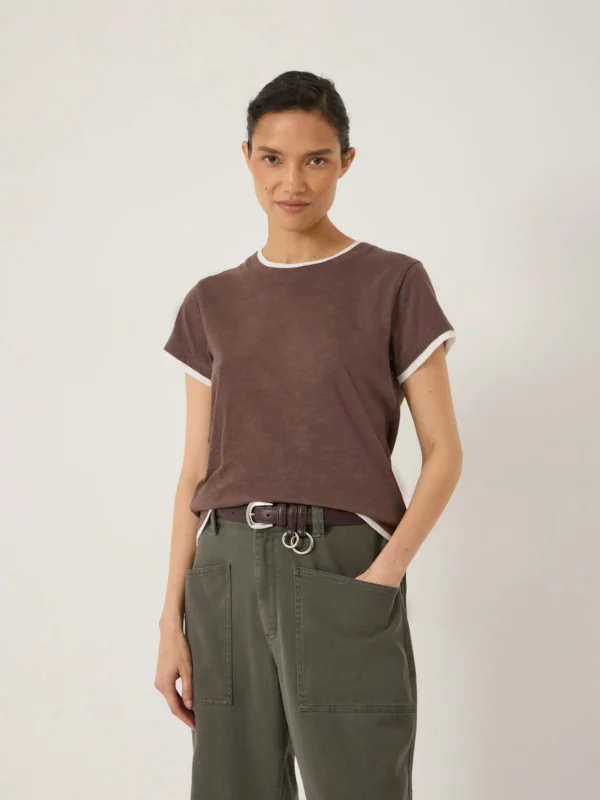 hush Winona Cotton Double Layer Slim T-Shirt