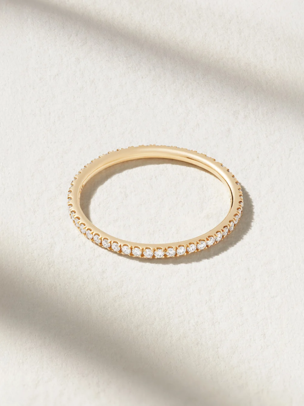 Ileana Makri Thread 18-karat Gold Diamond Eternity Ring in 4 1/2