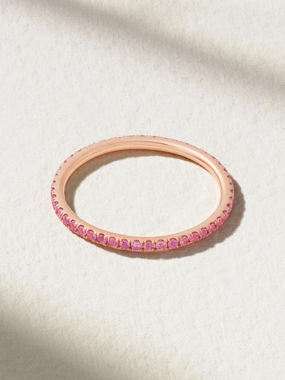 Ileana Makri Thread 18-karat Rose Gold Sapphire Ring in pink