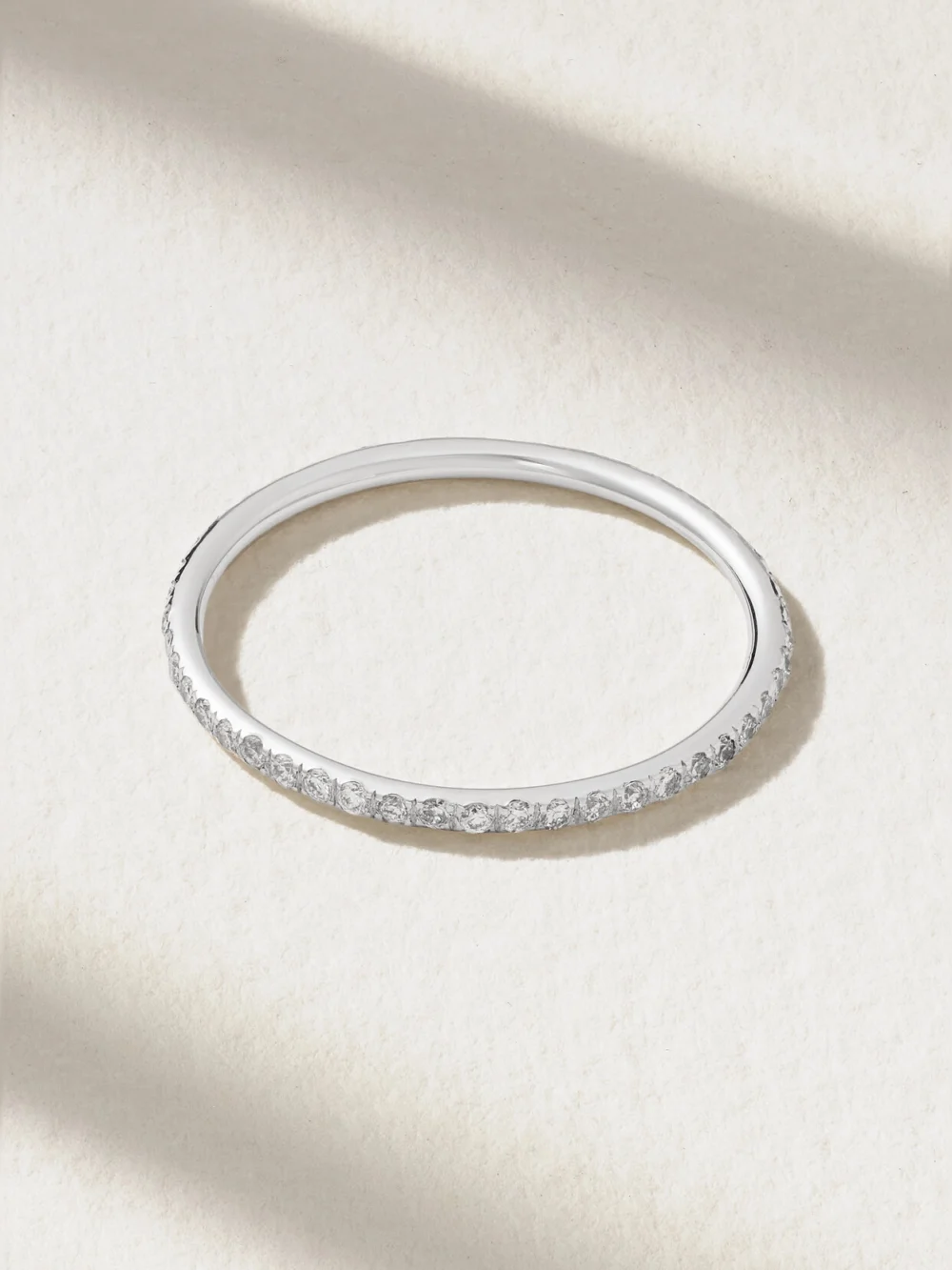 Ileana Makri Thread 18-karat White Gold Diamond Ring in silver
