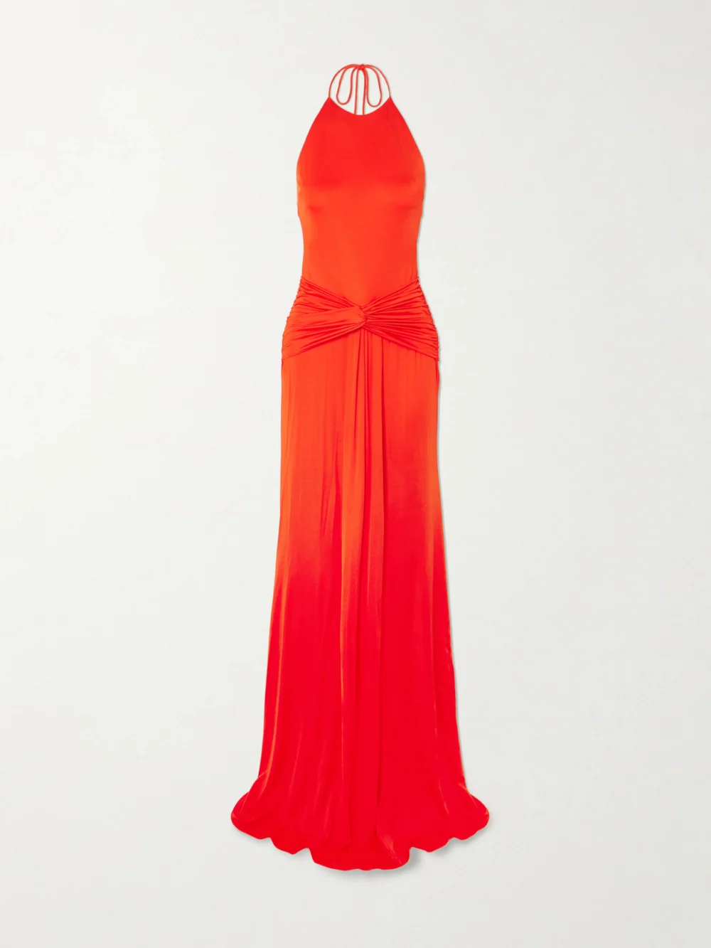Ilkyaz Ozel Euphorie Open-back Gathered Stretch-jersey Gown in fr 40