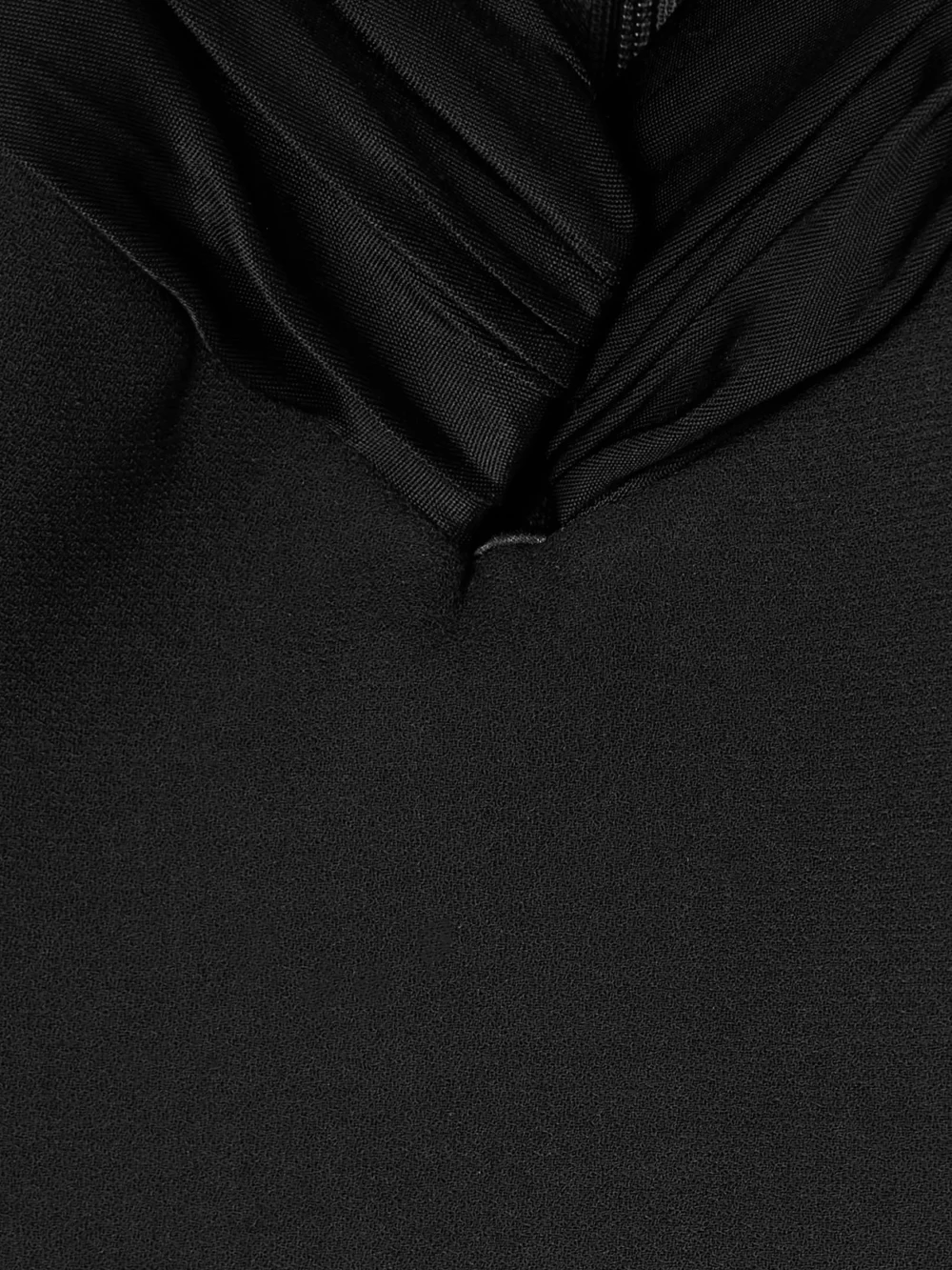 Close-up detail of the Ilkyaz Ozel Isabeau Cutout Gathered Crepe Mini Dress