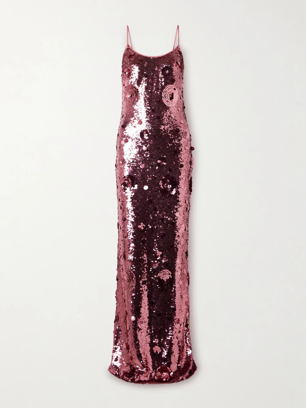 Ilkyaz Ozel Isis in Fleur De Fleurs Sequined Crepe Maxi Dress in pink