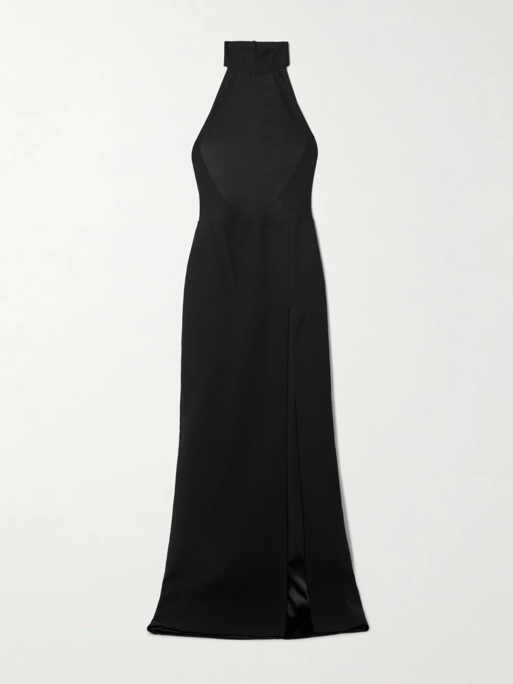 Ilkyaz Ozel Nina Jersey Halterneck Gown in black
