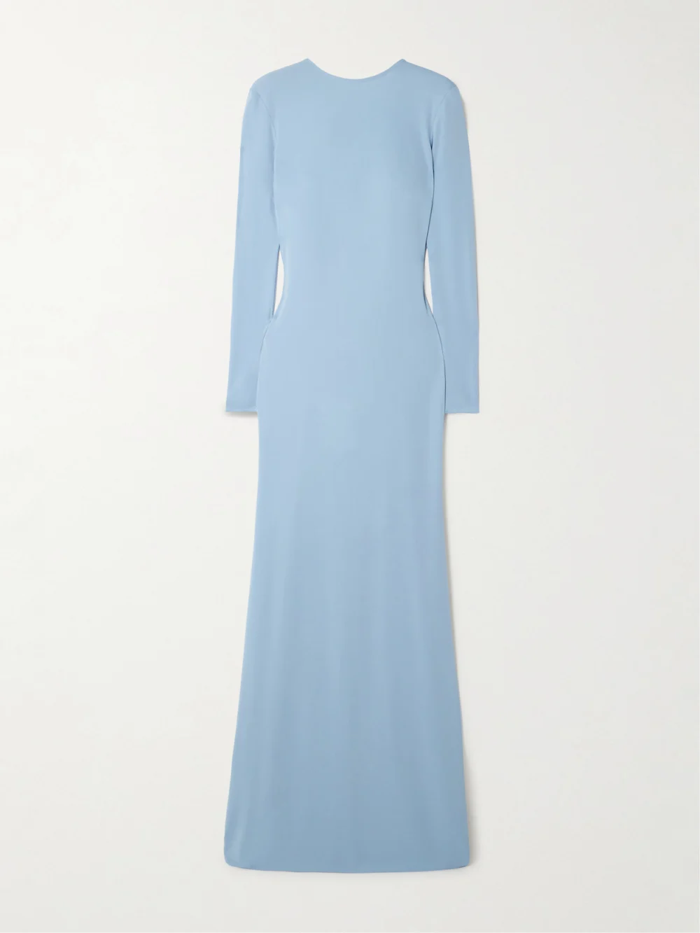 Ilkyaz Ozel Roisin Open-back Draped Stretch-jersey Gown in blue