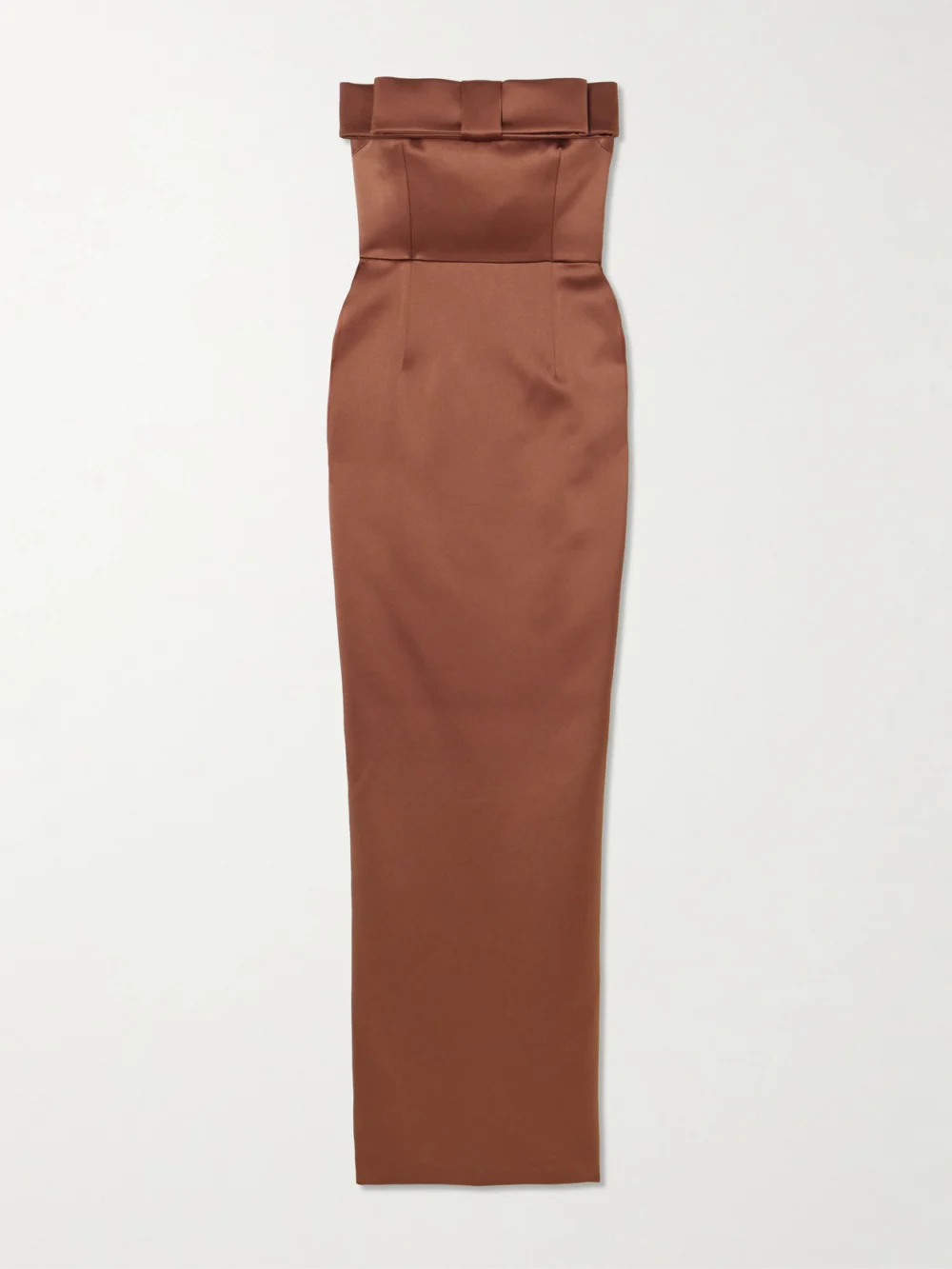 Ilkyaz Ozel Sisu Bow-embellished Crepe Midi Dress in bronze