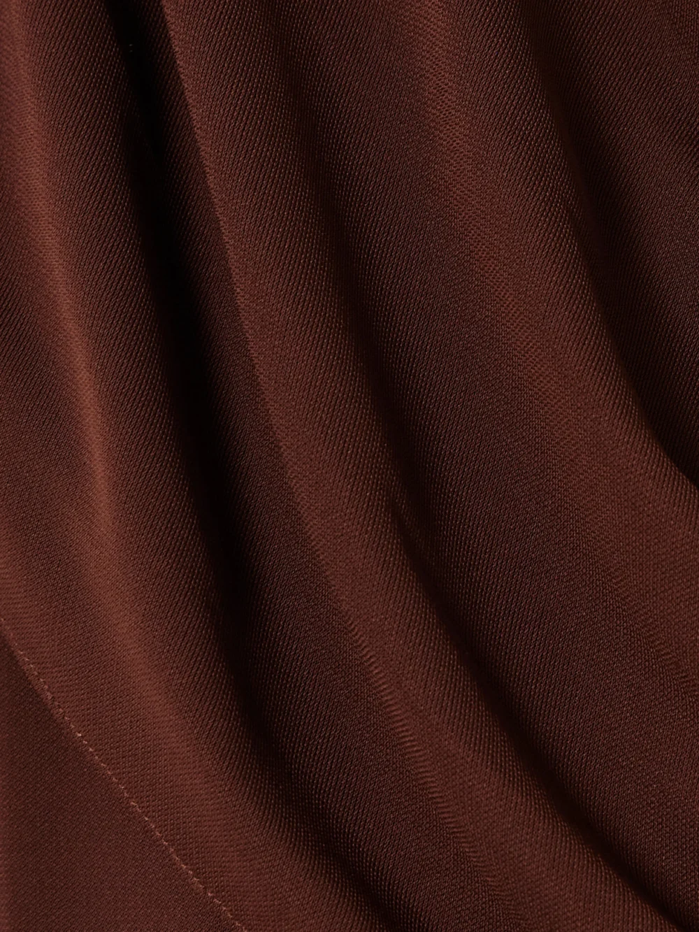 Close-up detail of the Ilkyaz Ozel Venus Asymmetric Draped Gathered Jersey Dress