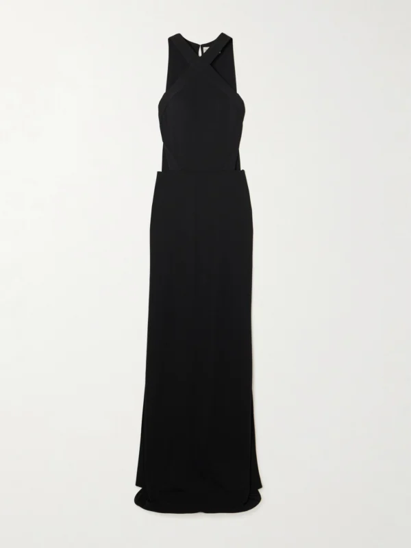Ilkyaz Ozel Yoko Cutout Crepe Halterneck Gown