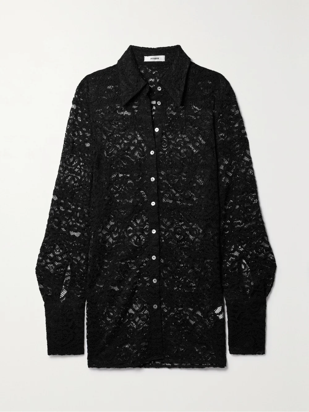 Interior The Emma Corded Lace Shirt in black