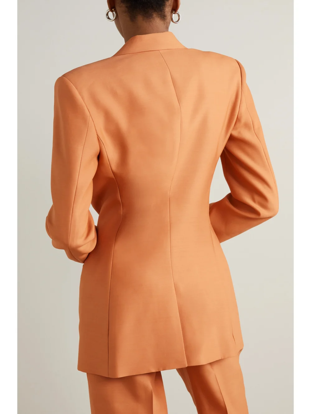 Back view of the Interior The Fontaine Wool and Silk-blend Blazer