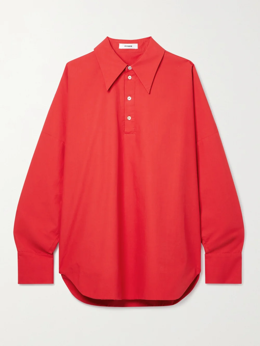Interior The Regatta Oversized Cotton-poplin Shirt in red