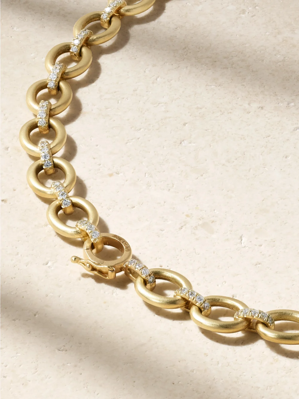 Back view of the Irene Neuwirth Classic 18-karat Gold Diamond Necklace