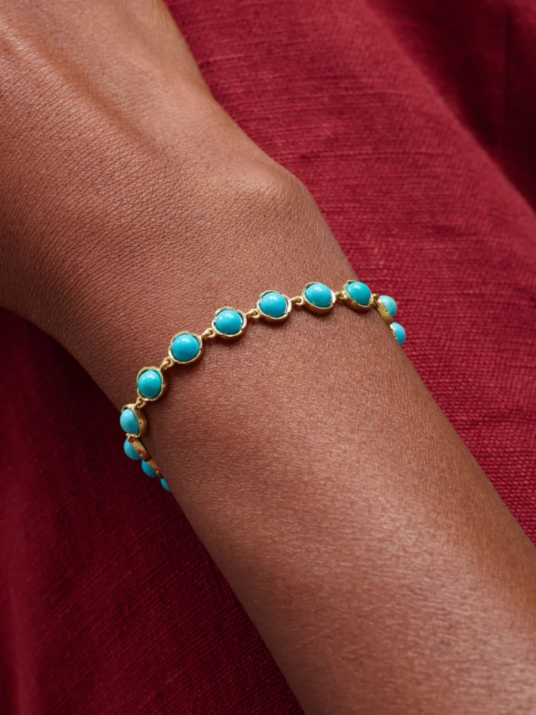 Irene Neuwirth Classic 18-karat Gold Turquoise Bracelet