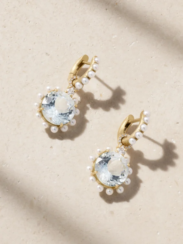 Irene Neuwirth Classic Huggies 18-karat Gold Multi-stone Earrings