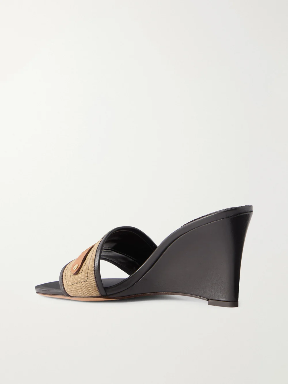 Back view of the Isabel Marant Abryel Buckled Canvas and Leather Sandals