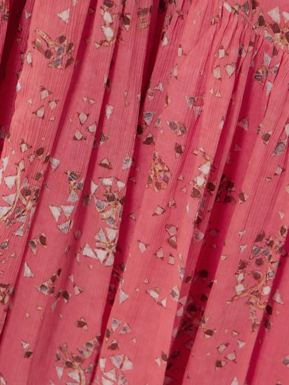 Close-up detail of the Isabel Marant Agathe Tiered Floral-print Cotton and Silk-blend Crepon Maxi Dress