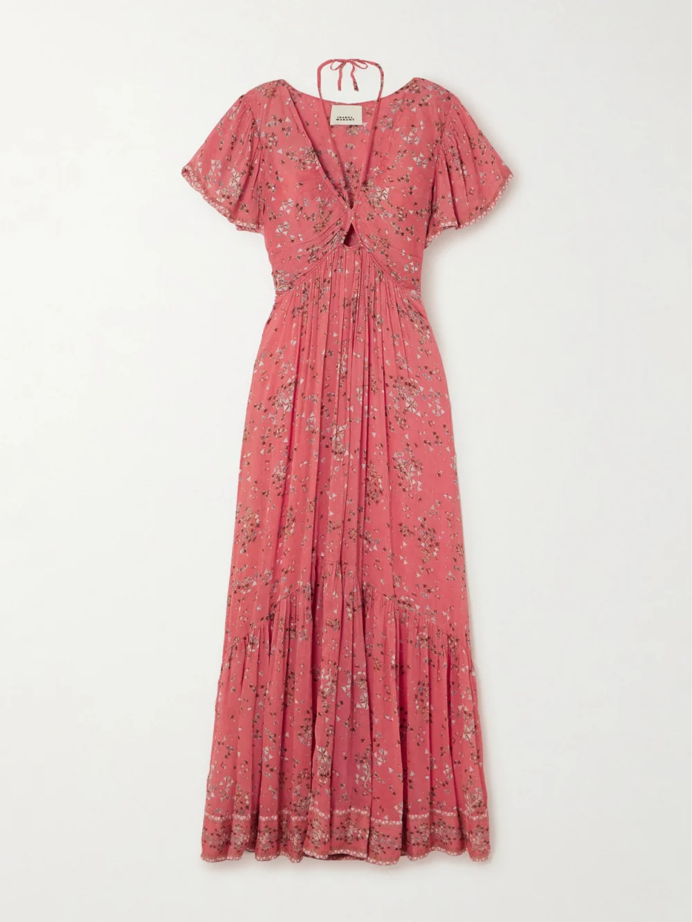 Isabel Marant Agathe Tiered Floral-print Cotton and Silk-blend Crepon Maxi Dress in fr 42