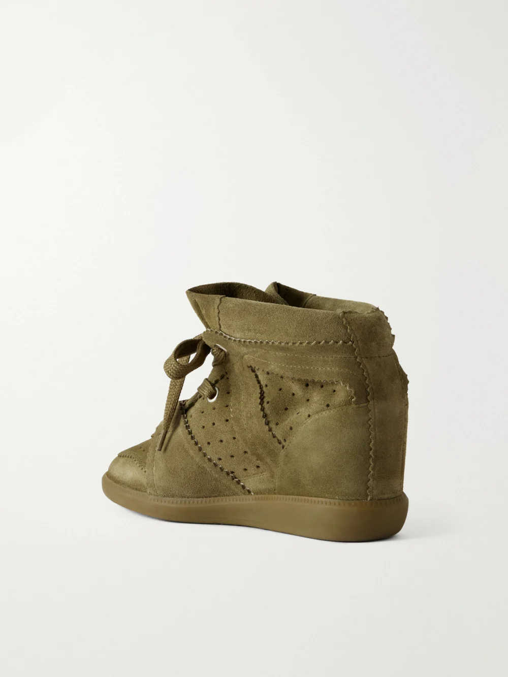 Back view of the Isabel Marant Bobby Suede Wedge Sneakers
