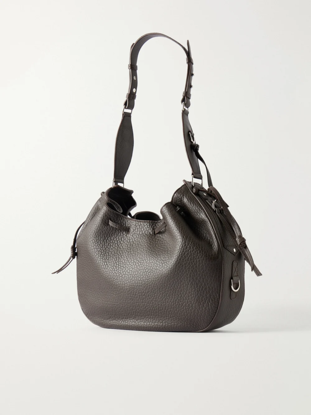 Back view of the Isabel Marant Bolton Tasseled Textured-leather Shoulder Bag