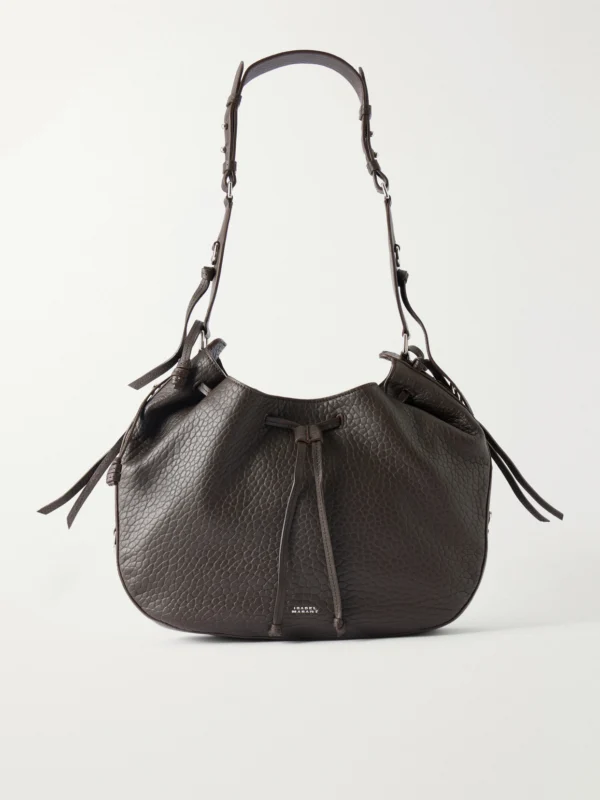 Isabel Marant Bolton Tasseled Textured-leather Shoulder Bag
