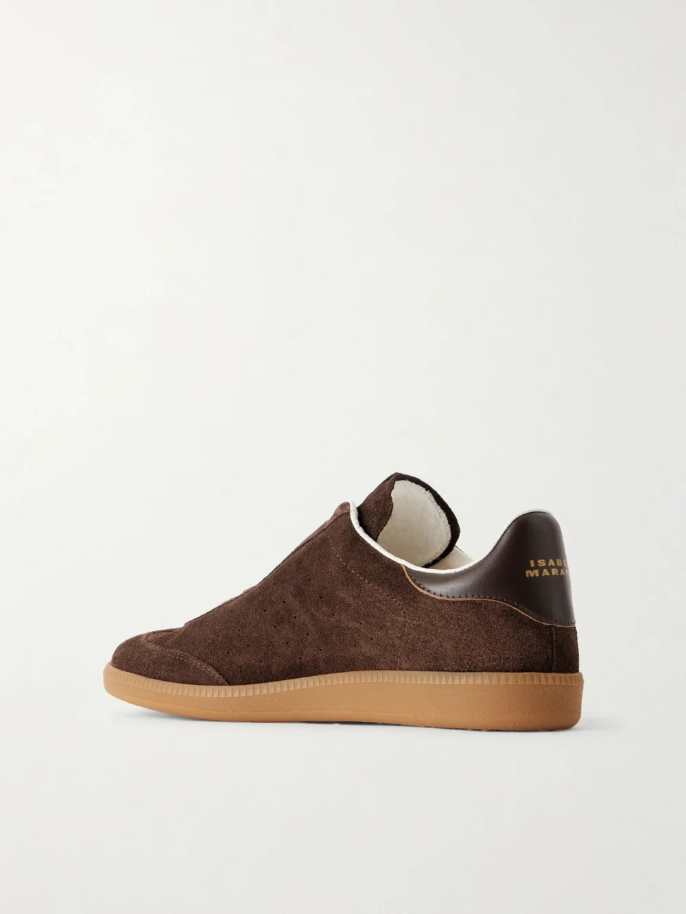 Back view of the Isabel Marant Bryce Leather-trimmed Suede Sneakers