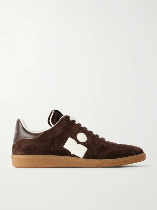 Isabel Marant Bryce Leather-trimmed Suede Sneakers