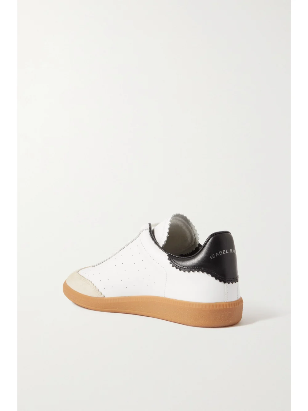 Back view of the Isabel Marant Bryce Suede-trimmed Perforated Leather Sneakers