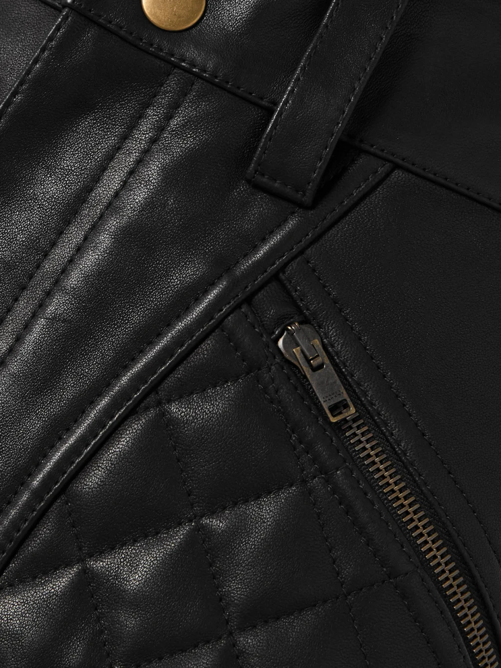 Close-up detail of the Isabel Marant Candice Quilted Leather Shorts